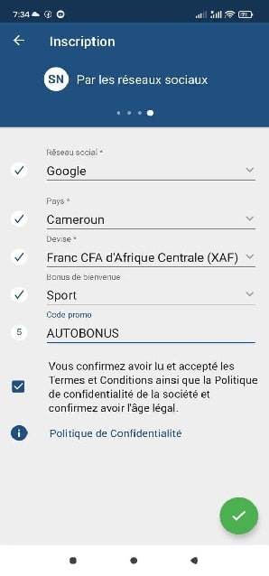 1xbet: inscription les réseaux sociaux