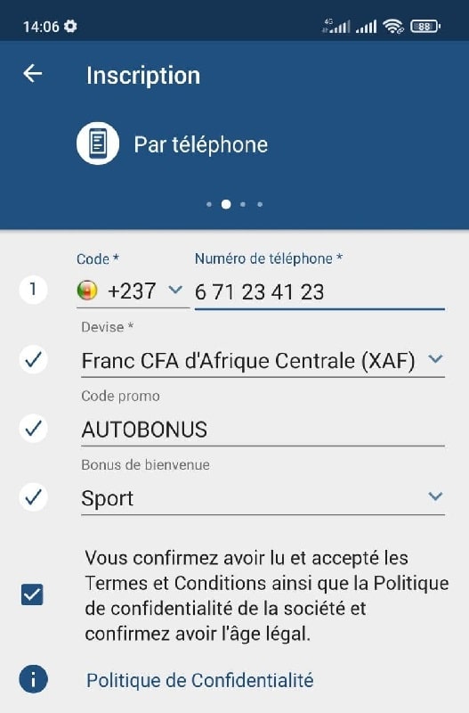 1xbet guide complèt d'inscription