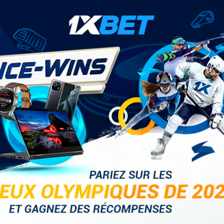 1xBet promo Ice Wins pour les Jeux Olympiques, avec 160 premiers prix !