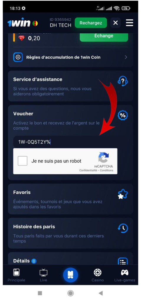 Comment gagnez gratuitement des vouchers sur 1WIN