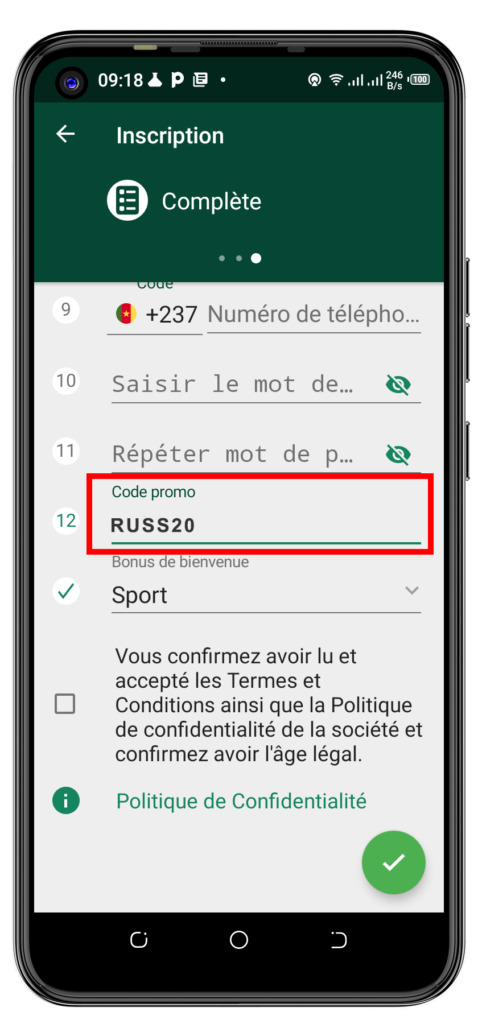 Code promo Betwinner Russe: RUSS20