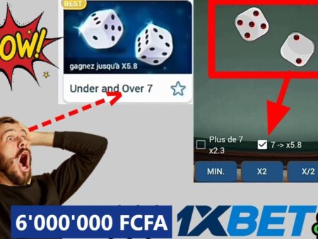 Gagnez des millions avec le jeu Under And Over 7 sur 1Xbet